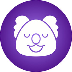Koala Bear Face icon single vector illustration