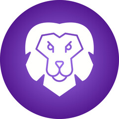 Lion Face icon single vector illustration