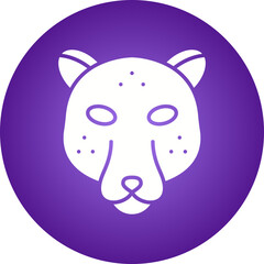 Leopard Face icon single vector illustration