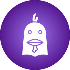 Chicken Face icon single vector illustration