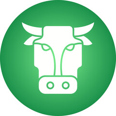 Buffalo Face icon single vector illustration