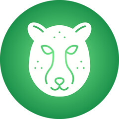 Cheetah Face icon single vector illustration