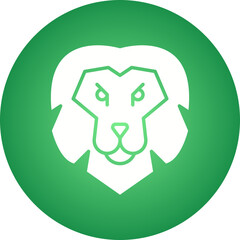 Lion Face icon single vector illustration