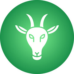 Moutain Goat Face icon single vector illustration