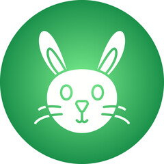 Rabbit Face icon single vector illustration