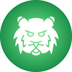 Tiger Face icon single vector illustration