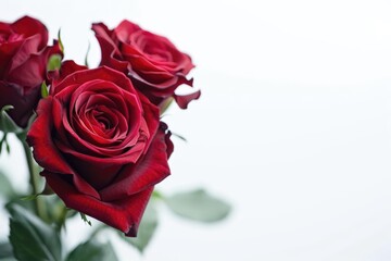 Fototapeta premium red roses isolated on white background