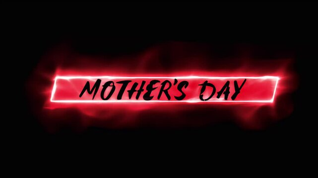 Bold professional Mother&rsquo;s Day logo in striking red black colors with modern typography conveying strong impactful celebratory message