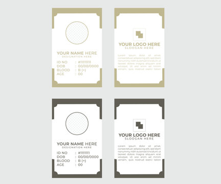 Simple Minimalistic Creative ID CARD  Template Design 