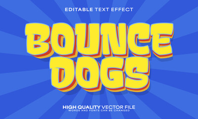 Cartoon comic text effect, editable text effect and child 3d font style bold shadow fun poster design