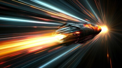 moving at the speed of light and human figure
