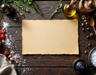 a blank paper on the kitchen table