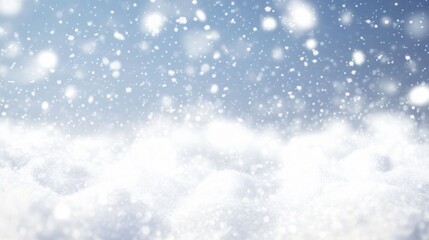 Fototapeta premium Stunning Winter Snowfall Scene Background Image