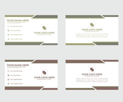 Simple Minimalistic Creative Business Card Template Design