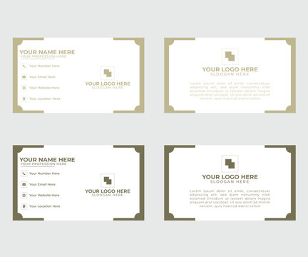 Simple Minimalistic Creative Business Card Template Design