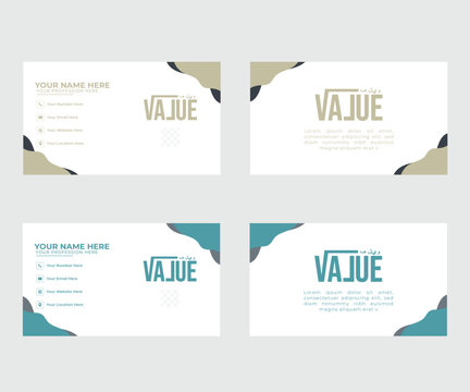 Simple Minimalistic Creative Business Card Template Design