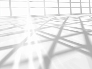 Abstract White Room Sunlight Shadows Window Pattern