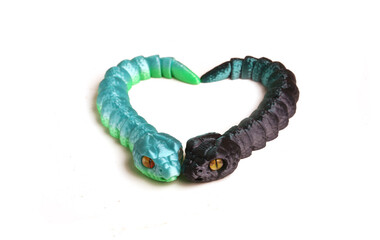 symbols of 2025 year of the snake on white background