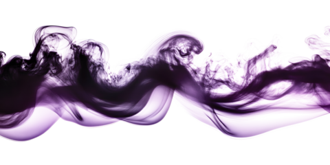 purple black smoke wave isolated