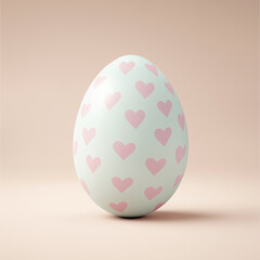 Love Easter Egg with Heart Pattern  .