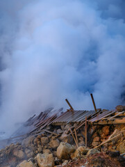 Geothermal field Gunnuhver on Reykjanes peninsula. Iceland
