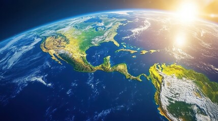 North and Central America Viewed From Space