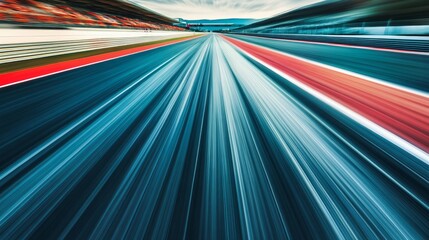 race track, motion blur, speed, straight track 