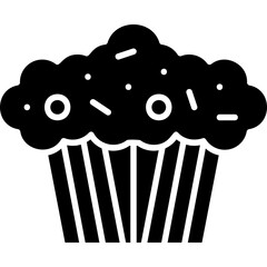 Muffin icon single vector illustration