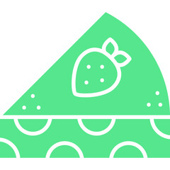 Slice of Cake II icon single vector illustration