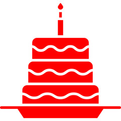 Cake III icon single vector illustration