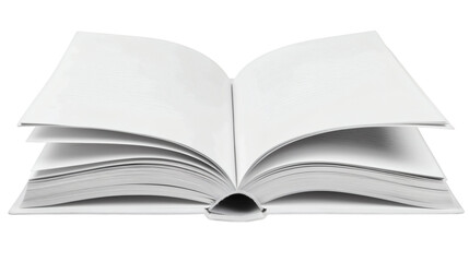 Obraz premium Blank white hard cover book, isolated on white background