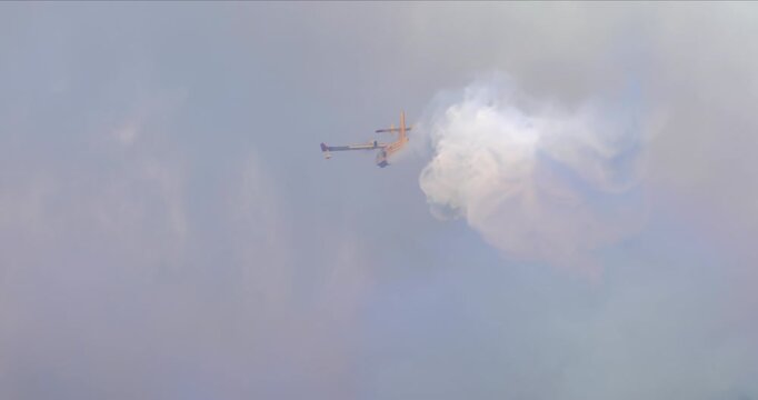 Helicopters are currently involved in vital aerial firefighting above Malibu and Pacific Palisades as a major fire threatens the surrounding Los Angeles area with flames and smoke