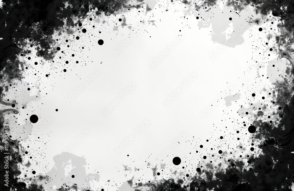 Poster abstract grunge texture background with black, white halftone pattern, distressed areas. vintage sty