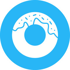 Doughnuts icon single vector illustration