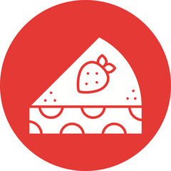 Slice of Cake II icon single vector illustration