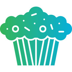 Muffin icon single vector illustration