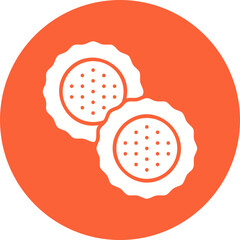 Biscuit I icon single vector illustration