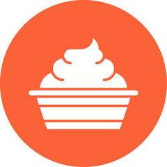 Whip Cream icon single vector illustration