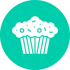 Muffin icon single vector illustration