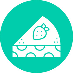 Slice of Cake II icon single vector illustration