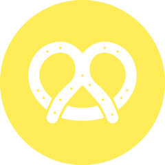 Pretzel icon single vector illustration