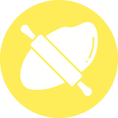 Rolling Dough icon single vector illustration