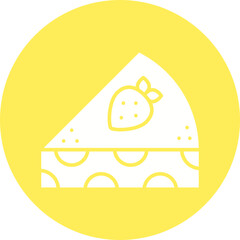 Slice of Cake II icon single vector illustration