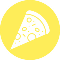 Slice of Pizza icon single vector illustration