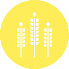 Wheat icon single vector illustration
