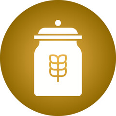 Flour Pot icon single vector illustration