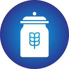 Flour Pot icon single vector illustration