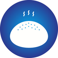 Baked Bun icon single vector illustration