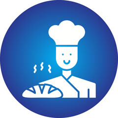 Baker icon single vector illustration