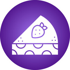 Slice of Cake II icon single vector illustration